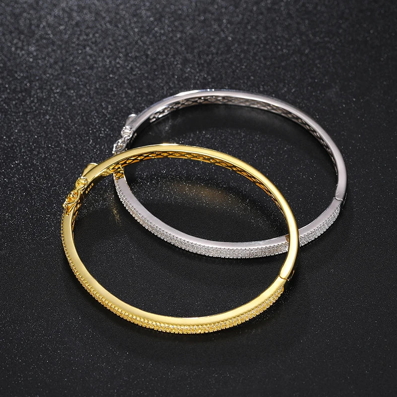 HAIVN JEWELS Classic Moissanite Bangle Bracelet - 925 Sterling Silver VVS1 Hip Hop Jewelry for Men & Women