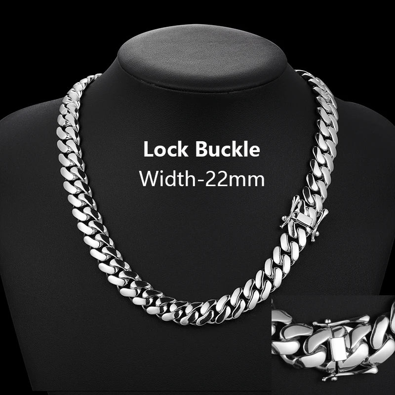 HAIVN JEWELS Iced Out 6mm Miami Cuban Link Chain Necklace - 925 Sterling Silver 18K Gold Plated Hip Hop Jewelry for Men