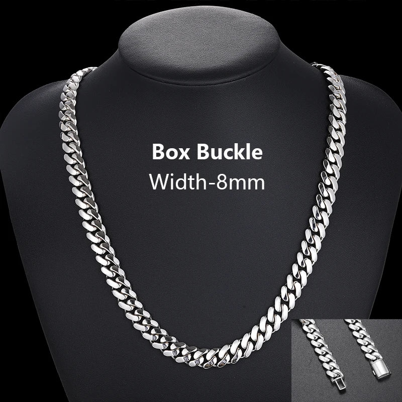 HAIVN JEWELS Iced Out 6mm Miami Cuban Link Chain Necklace - 925 Sterling Silver 18K Gold Plated Hip Hop Jewelry for Men