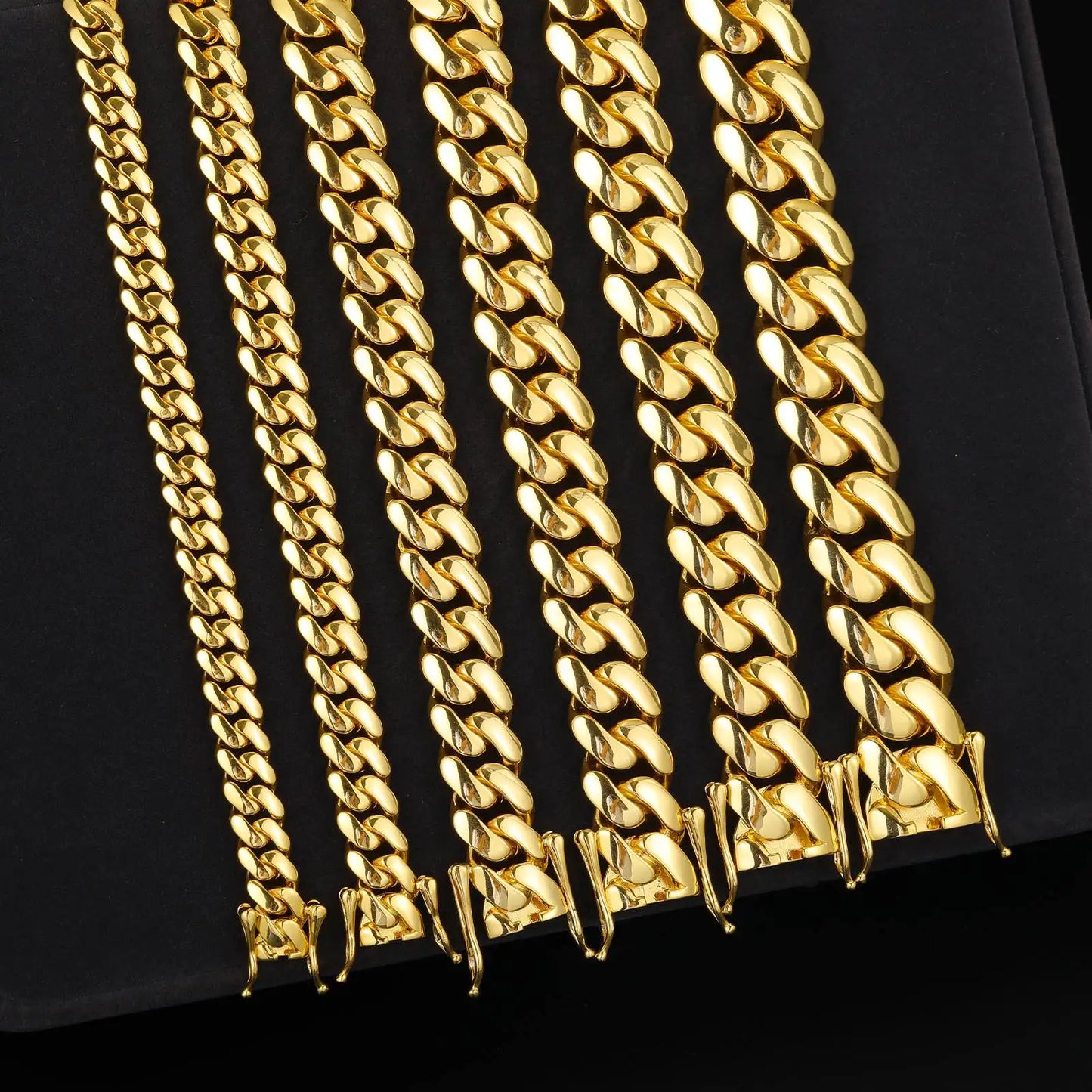 HAIVN JEWELS Iced Out 6mm Miami Cuban Link Chain Necklace - 925 Sterling Silver 18K Gold Plated Hip Hop Jewelry for Men