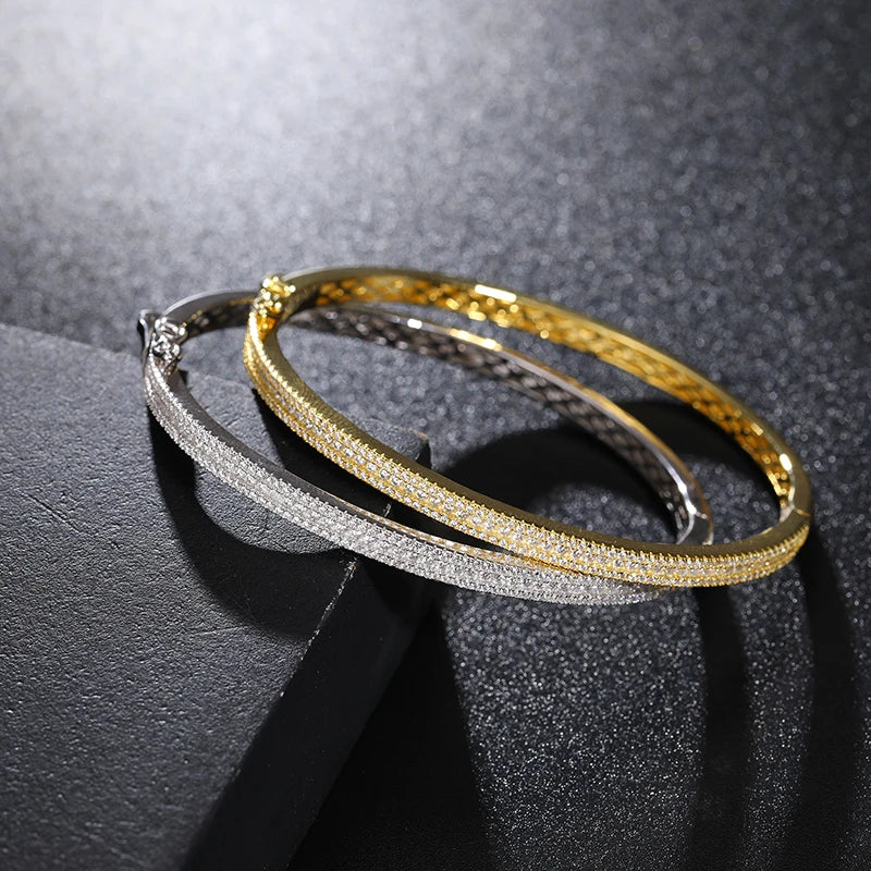 HAIVN JEWELS Classic Moissanite Bangle Bracelet - 925 Sterling Silver VVS1 Hip Hop Jewelry for Men & Women