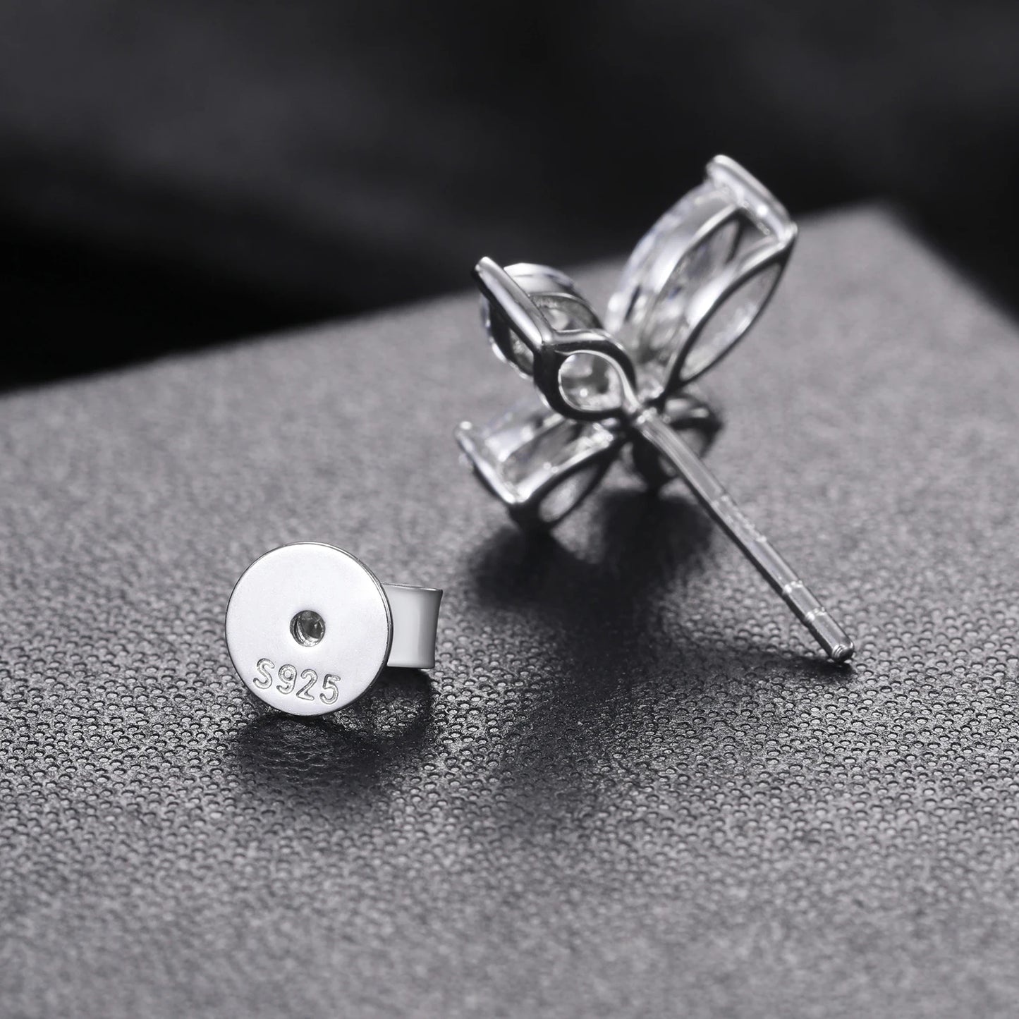 HAIVN JEWELS Luxury Butterfly Stud Earrings - 925 Sterling Silver D Color Moissanite GRA Certified Jewelry for Men & Women